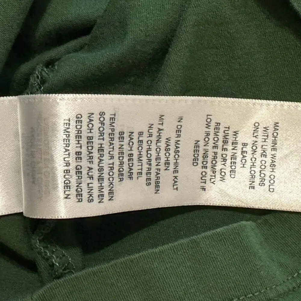 True Religion Men's Long Sleeve Barcode Tee Southbay Steel Green Small